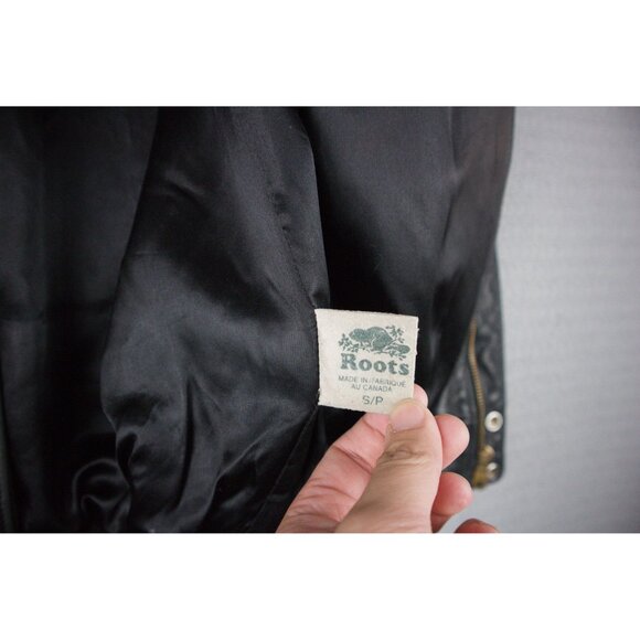 Roots Black Leather Jacket - Picture 7 of 8